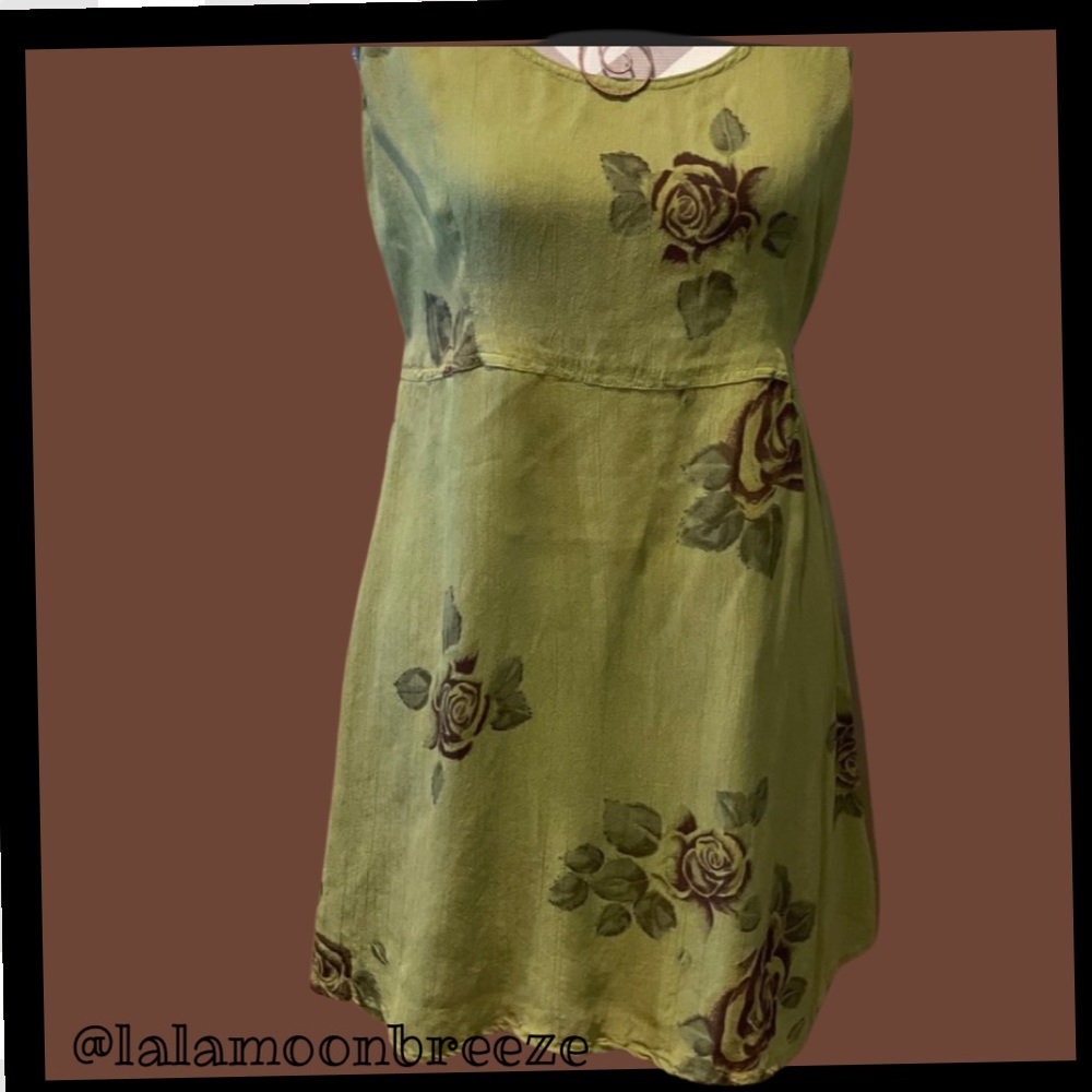 🌺 🎉!!!!Summer green floral dress - Picture 9 of 12